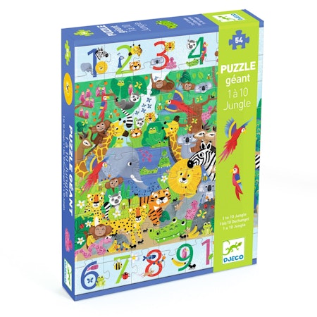 Djeco- 1 to 10 Jungle - FSC MIX, 54 pcs