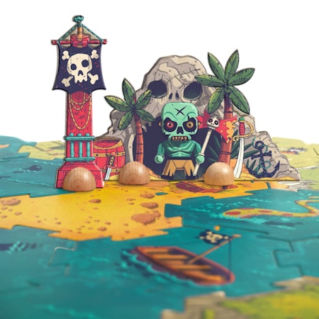 Djeco- Giant Puzzle-Battle, 30 pcs - FSC MIX