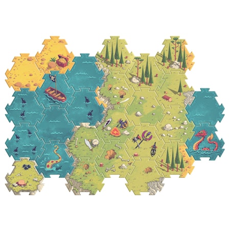 Djeco- Giant Puzzle-Battle, 30 pcs - FSC MIX