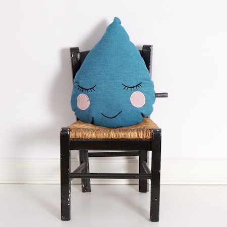 Roommate- Rain drop Cushion Petrol/ kudde