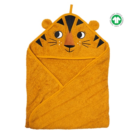 Roommate- Hooded Towel - TIGER, Ochre