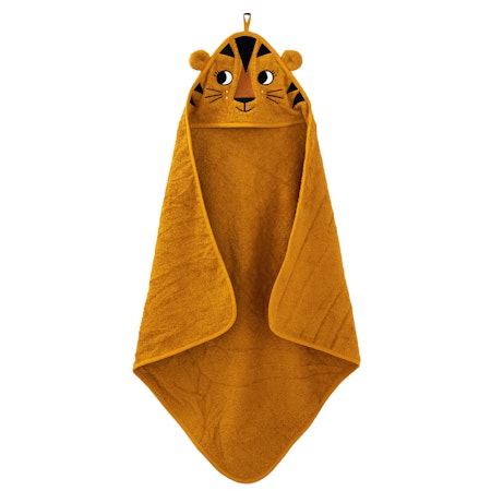 Roommate- Hooded Towel - TIGER, Ochre