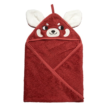 Roommate- Hooded Towel - RED PANDA, red