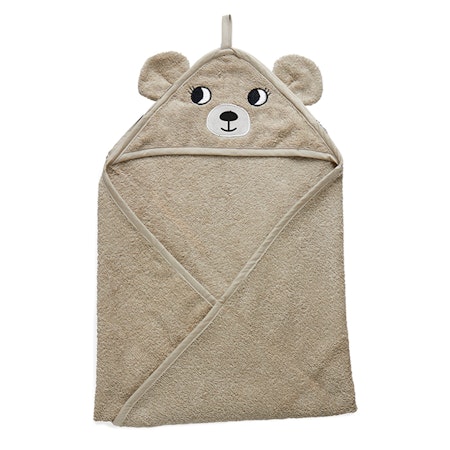 Roommate- Hooded Towel - BEAR, grey