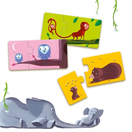 Djeco- Puzzle Duo - Mom and Baby