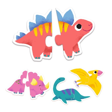Djeco- Puzzle Duo - Duo Dinos - FSC MIX