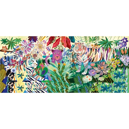Djeco- Puzzle Gallery, Rainbow Tigers, 1000 pcs - FSC MIX