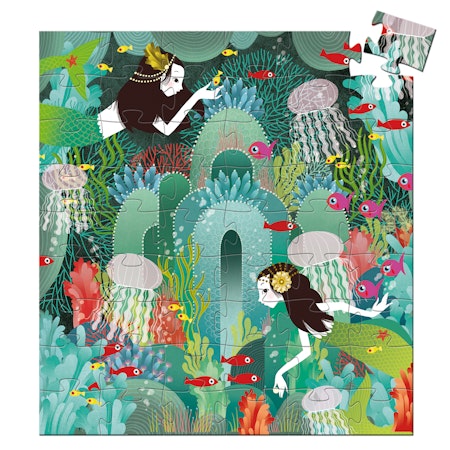 Djeco- Siluettepussel, Aquatic paradise, 54 pcs/ Pussel