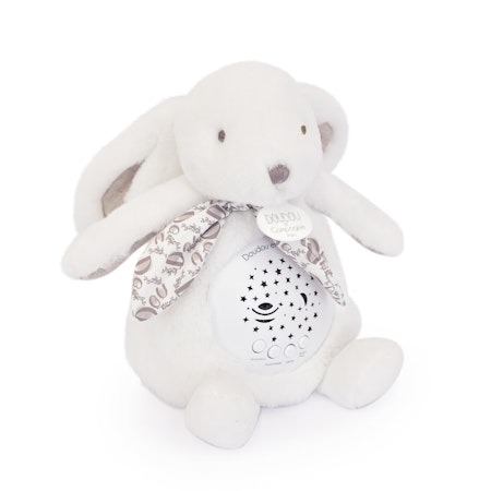 Doudou Et Compagnie- NIGHTLIGHT Lapin DOUDOU - Veilleuse musicale PROJECTION D´ETOILES blanc