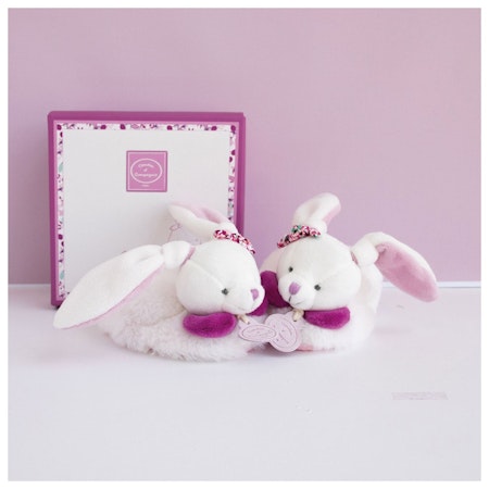 Doudou Et Compagnie- LAPIN CERISE - Booties with rattle