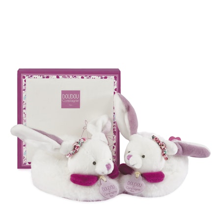 Doudou Et Compagnie- LAPIN CERISE - Booties with rattle