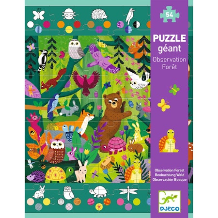 Djeco-Observation Forest - Giant Puzzle, 54 pcs