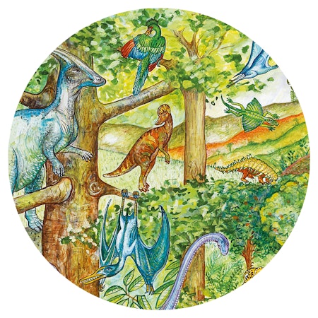 Djeco-Observation puzzle, Dinosaur + booklet, 100 pcs - FSC MIX