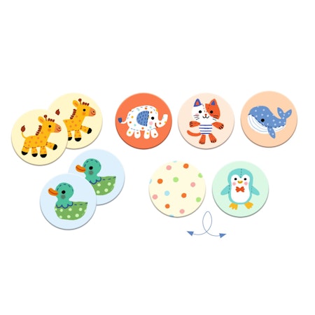 Djeco-Memo Stuffed Animals - FSC MIX