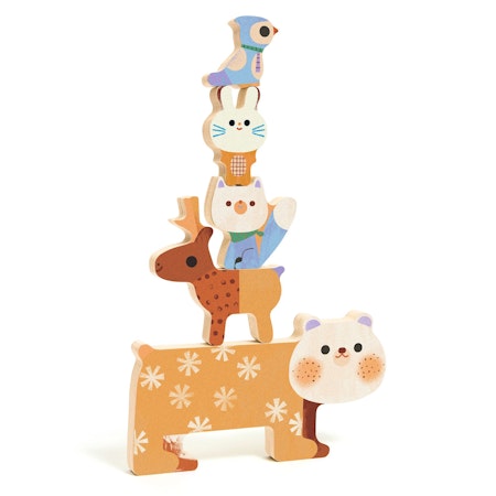 Djeco- Relief Puzzle: WoodyStack - 5 pcs - FSC 100%
