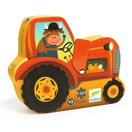 Djeco- The Tractor - 16 pcs - FSC MIX