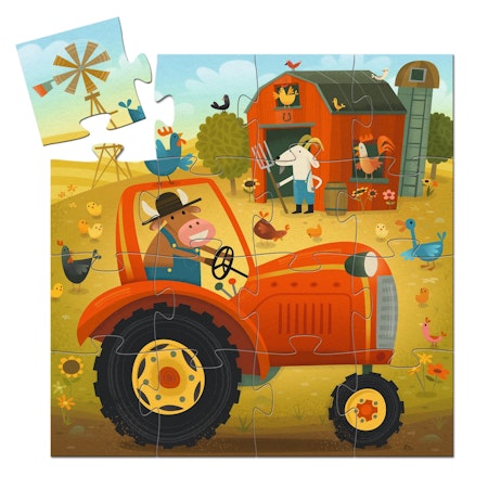 Djeco- The Tractor - 16 pcs - FSC MIX