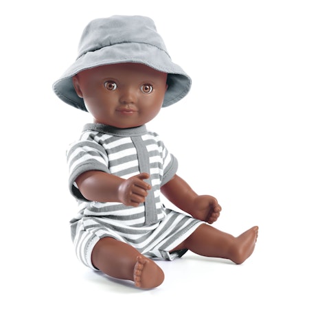 Djeco- POMEA Doll - Samra - Doll For The Bath, Brown Eyes/ docka