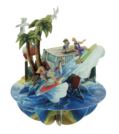 Santoro- Pirouettes Card - Beach & Surfing