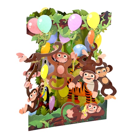 Santoro- Swing Cards - Monkey Party