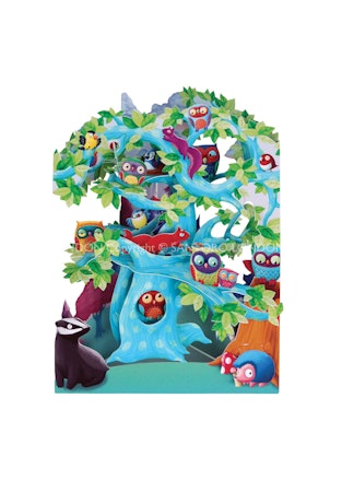 Santoro- Swing Cards - Woodland Tree Of Birds