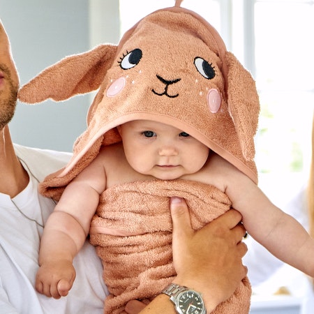 Roommate- Hooded Towel - BUNNY, rose