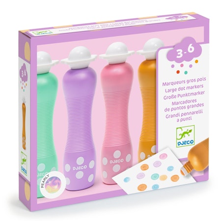 Djeco- Large Dot Markers - Pearly