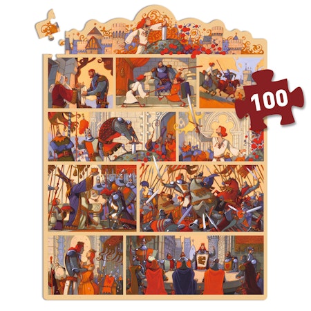 Djeco- story puzzle the king arthur 100 pcs