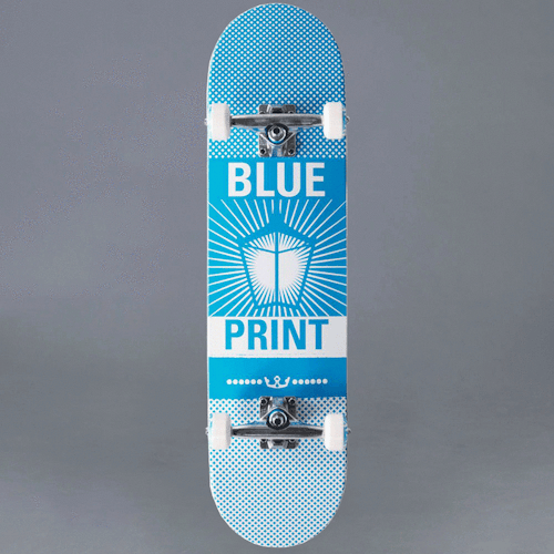 Blueprint Pachinko Blue/White 8.0 Komplett Skateboard