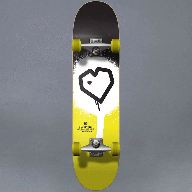 BluePrint Black/Yellow 7.25 Komplett Skateboard