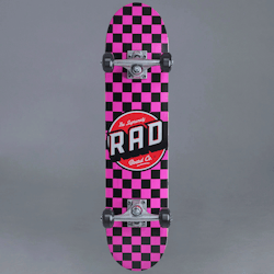 Rad Checkers Pink 7.0 Komplett Skateboard