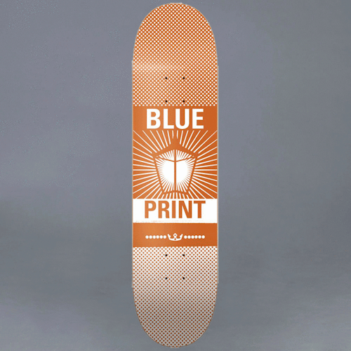 BluePrint Pachinko Orange 8.25 Skateboard Deck