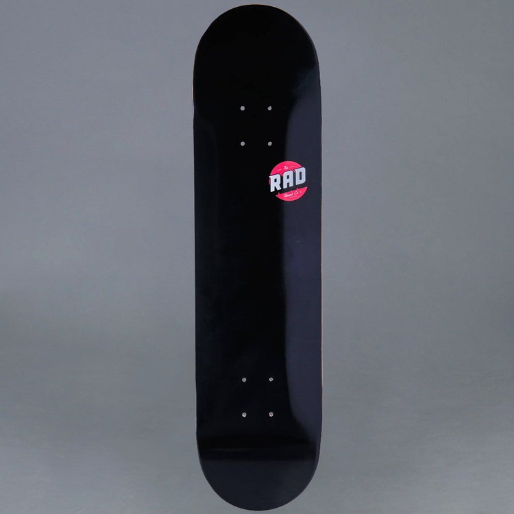 Rad BLK Logo Skateboard Deck 7.75