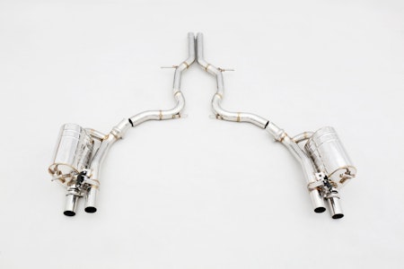 PORSCHE 971 2.9T CATBACK AVGASRÖR MED SPJÄLL ROSTFRITT