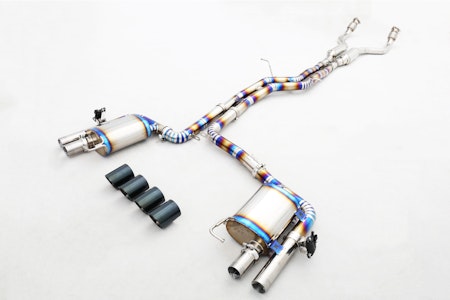 AUDI SQ6 8R CATBACK EXHAUST PIPE WITH DAMPER TITANIUM 14-16