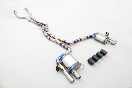 AUDI SQ6 8R CATBACK EXHAUST PIPE WITH DAMPER TITANIUM 14-16