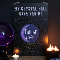 Metallskylt | My Crystal Ball Says...