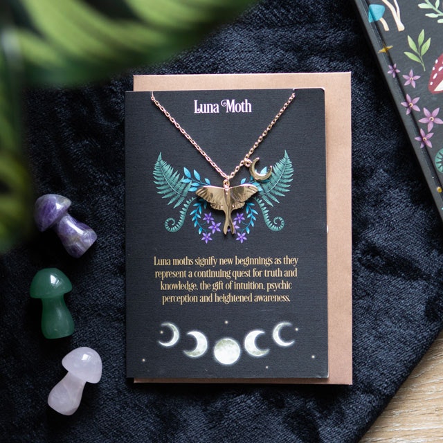 Luna Moth Halsband | Presentförpackning