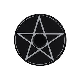 Ljushållare för ritualljus | Pentagram Svart