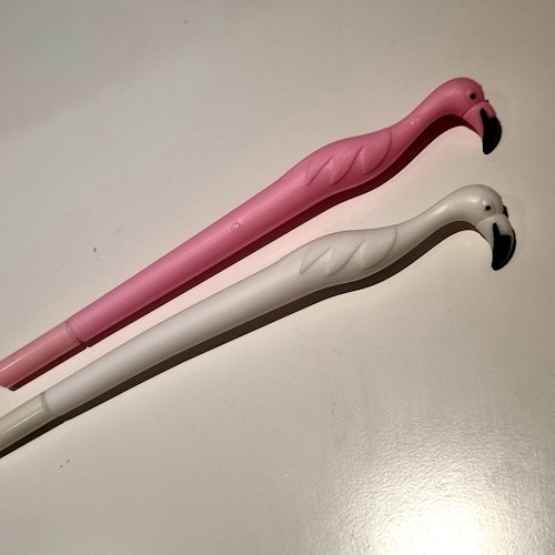Vit eller rosa penna - flamingo