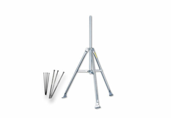 Monteringsstativ, tripod, galv, 177cm högt, 3 jordspett (0,5m) (7716A)