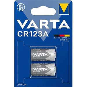 Batteri 3-volt litium, CR123 för givarpaket, 2-pack (8415)
