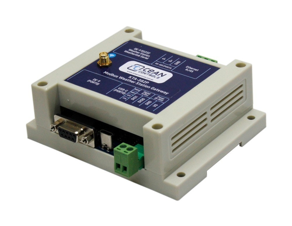 Modbus RTU/TCP Gateway för Davis väderstationer (KTA-382)