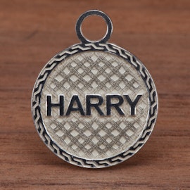 Dog-tag 925 silver och relief gravyr