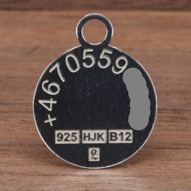 Dog-tag 925 silver och relief gravyr