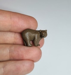 Kylskåpsmagnet Björn, miniatyr, minidjur med magnet