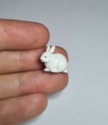 Kylskåpsmagnet Kanin, miniatyr, minidjur med magnet