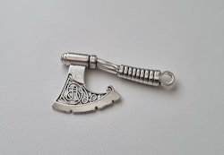 Silverfärgad Yxa, miniyxa, Miniatyr, berlock / charm