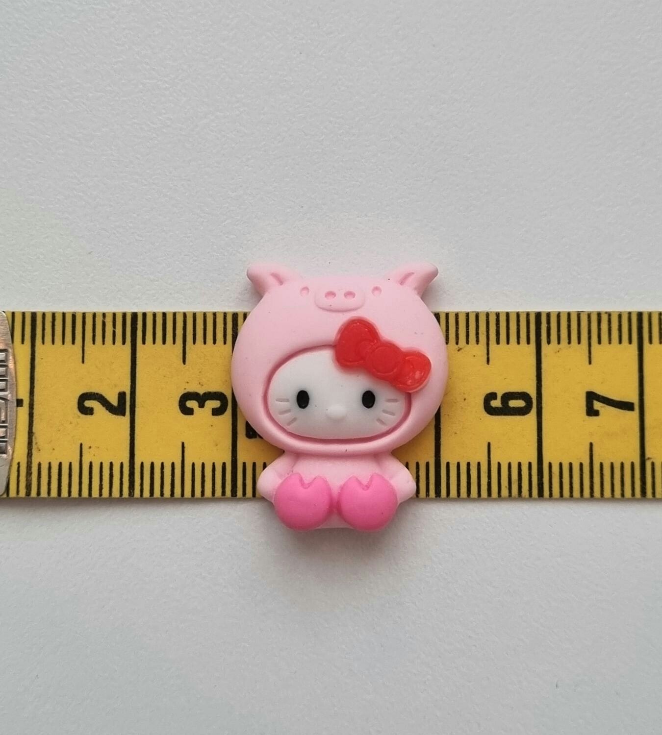 1 st rosa Kawaii figur, flatback för dekoration, scrapbooking mm