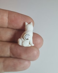Kylskåpsmagnet Hund, miniatyr, minidjur med magnet